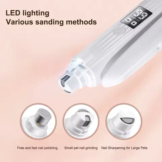 Larkmont™ 2-in-1 Pet Nail Trimmer — Quiet Clipper and Grinder with LED