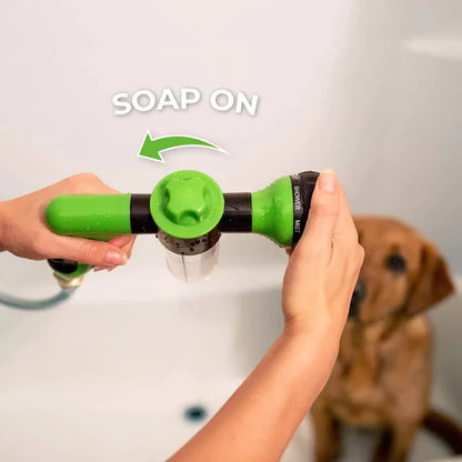 Larkmont™ Dog Wash Sprayer — 8-in-1 Soap-Dispensing Hose Attachment